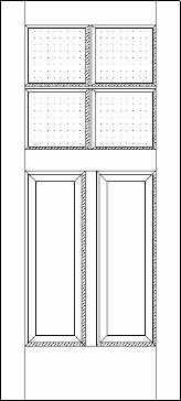 Two Panel Four Light 375 Door